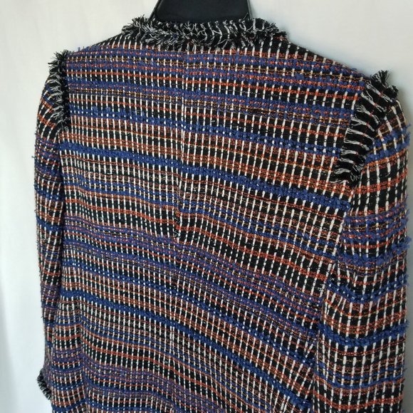 Rachel Zoe Henri Tweed Fringe Blazer Jacket - Picture 12 of 16